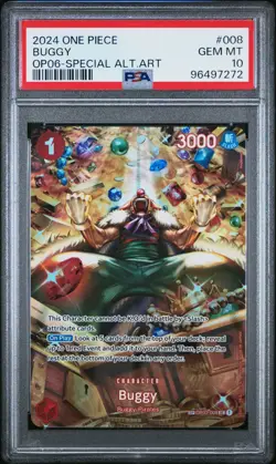 One Piece English Buggy SP OP03-008 Wings of the Captain PSA 10 - Image 1