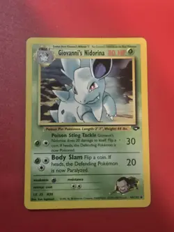 Pokemon TCG Giovanni's Nidorina Card 44/132 Gym Challenge - Image 1