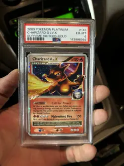 Pokemon TCG 2009 Charizard G LV.X Holo Card 143/147 Supreme Victors Rare, PSA 6 - Image 1