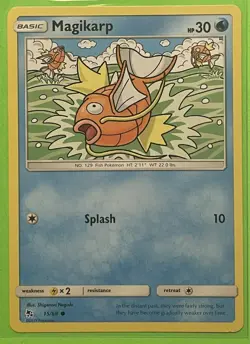 Pokemon Hidden Fates Magikarp Common Card 15/68 LP - Image 1