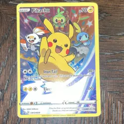 Pokemon TCG Pikachu SWSH020 Sword & Shield Promo Holo Card English - Image 1
