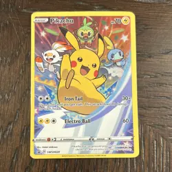 Pokemon TCG Pikachu SWSH020 Sword & Shield Promo Holo Card English - Image 2