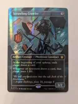 Scrawling Crawler - Mana Foil - Borderless Near Mint English MTG Foundations - Image 1