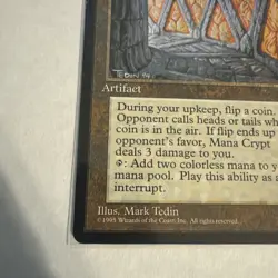 MTG Mana Crypt - LP - Book Promos, English Book Insert - Image 2