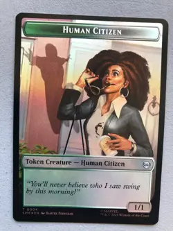 Mtg Carte Magic Marvel Spider-Man Copy Token Human Citizen FOIL English NM/LP - Image 2