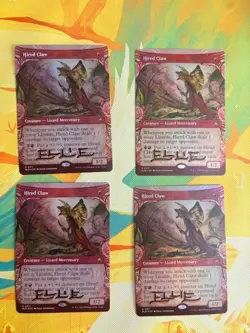 Playset (4 copies) Signed Foil Showcase Hired Claw - Image 1