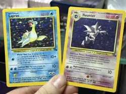 Haunter 6/62 Lapras 10/62 Fossil 1999 Holo Rare Vintage Pokemon Card Lot WOTC - Image 1