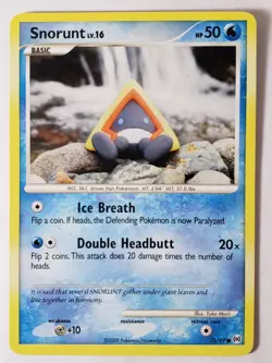 Snorunt 75/99 LP - Yuka Morii Clay Art - Arceus Pokemon Card - Image 1