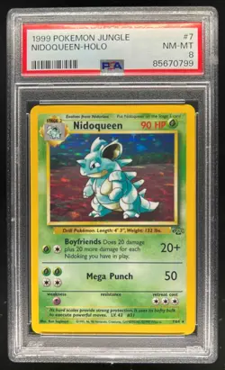 1999 Pokemon Jungle Nidoqueen #7/64 PSA 8 - Image 1