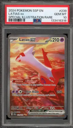 Pokemon Latias ex Surging Sparks Special Illustration Rare #239 PSA 10 Gem Mint - Image 1