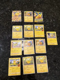 Pikachu Pokemon Card LOT OF 13 - Image 1