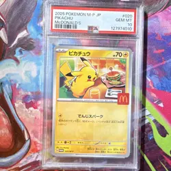 Pokemon Pikachu M-P Promo 020/M-P Burger Chu PSA 10 2025 Japanese - Image 1