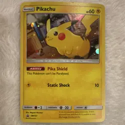 Pokemon TCG Pikachu SM157 SM Promo Holo English Basic Pokemon Card 2018 - Image 1