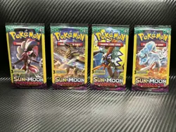 🔥Pokemon Sun & Moon Guardians Rising 3 Card Mini Booster Pack 4 Packs Art Set🔥 - Image 1