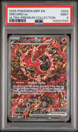 2025 POKEMON #024 ORICORIO EX PSA 9 UPC BLACK STAR PROMO - Image 1