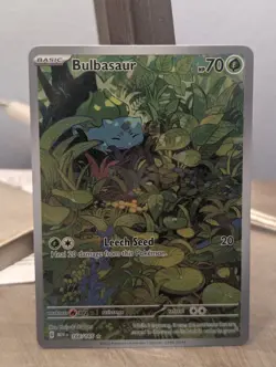 Pokemon TCG Bulbasaur Illustration Rare 151 166/165 Near Mint - Image 1