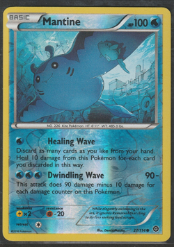 Pokemon - Mantine - 27/114 - XY Steam Siege - Reverse Holo - NM/M - Image 1