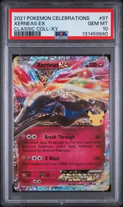 Pokemon Celebrations Classic Collection #97 Xerneas EX – PSA 10 Gem Mint (2021) - Image 1