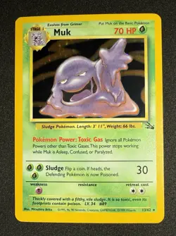 Muk 28/62 Holo Rare Fossil 1999 Pokemon TCG Vintage WOTC LP/M - Image 1