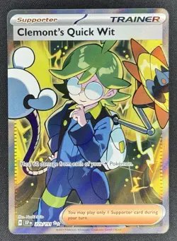 Pokemon TCG - Clemonts Quick Wit 229/191 - Ultra Rare - Surging Sparks - Image 1