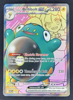 Ionos Bellibolt Ex Black StPromo 194 Pokemon Journey Together Full Art Near Mint - Image 1