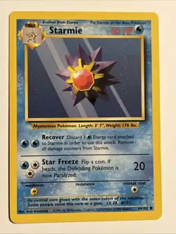 Starmie 064/102 Base Set Regular 1999 Unlimited Pokemon Game TCG - Image 1