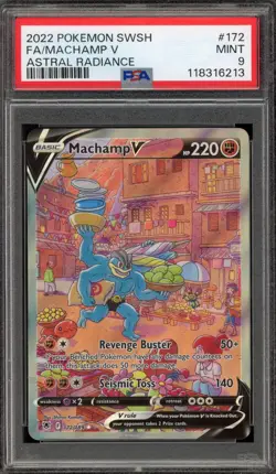 Pokemon Machamp V Astral Radiance Full Alt Art #172 PSA 9 Mint - Image 1