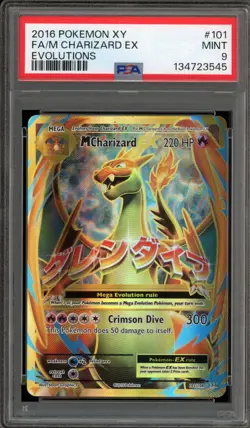 Pokemon M Charizard EX XY Evolutions Full Art #101 PSA 9 Mint - Image 1