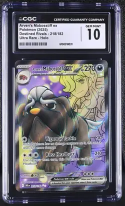 Arven's Mabosstiff EX *CGC 10* Ultra Rare *Destined Rivals* #218 *2025* Pokemon - Image 1