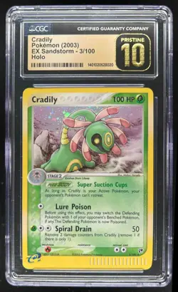 2003 Pokemon EX Sandstorm Cradily Holo #3/100 CGC 10 Pristine - Image 1