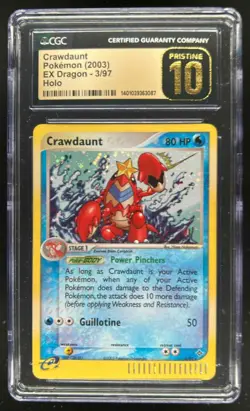 2003 Pokemon EX Dragon Crawdaunt Holo #3/97 CGC 10 Pristine - Image 1