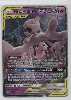 Mewtwo & Mew GX Pokemon Sun & Moon Unified Minds #71 - Image 1