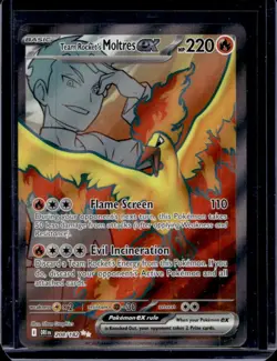 2025 Pokemon Destined Rivals Team Rocket's Moltres ex #208/182 - Image 1