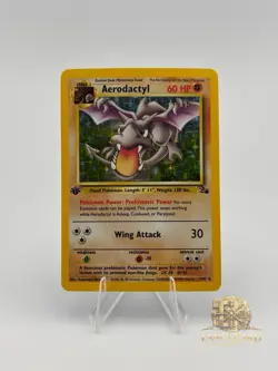 Pokemon TCG Aerodactyl Fossil 1st Edition Holo Unlimited Rare - Image 1