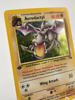 Pokemon TCG Aerodactyl Fossil 1st Edition Holo Unlimited Rare - Image 3