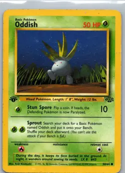 Pokemon TCG Oddish 58/64 Jungle MP - Image 1