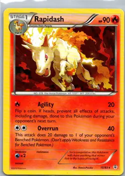 Pokemon TCG Rapidash 15/83 Generations LP - Image 1