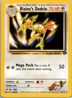Pokemon TCG Blaines Dodrio 32/132 Gym Challenge LP - Image 1
