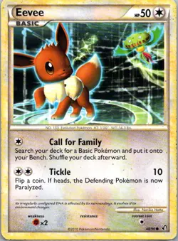 Pokemon TCG Eevee 48/90 HSUndaunted MP - Image 1