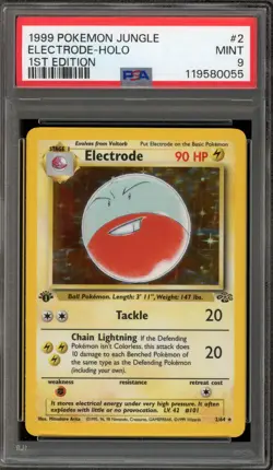 Pokemon Electrode Jungle 1st Edition Holo Rare #2 PSA 9 Mint - Image 1
