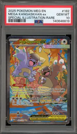 Pokemon Mega Kangaskhan ex Mega Evolution Special Illustration Rare #182 PSA 10 - Image 1