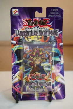 2002 Yugioh LON 1st Edition Labyrinth of Nightmare Blister Pack Sealed TCG - Image 1