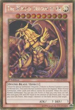 Lightly Played The Winged Dragon of Ra - PGLD-EN031 - Gold Secret Rare - 1st Edi - Image 1