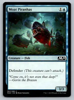 Moat Piranhas Magic The Gathering Core Set 2020 M20 MTG Card FREE SHIPPING ! - Image 3
