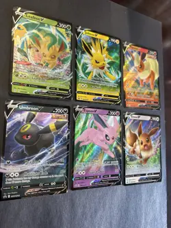 Set Of 6 V Pokemon TCG Cards Eevolution Eevee Umbreon Espeon Flareon Jolteon NM - Image 5