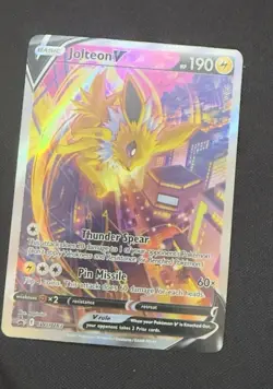 Jolteon V SWSH183 SWSH: Sword & Shield Promo Cards Full Art Holo Promo - Image 1
