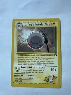 Lt. Surge's Electrode 52/132 - Gym Challenge Set - Pokemon Card - Lightly Played - Image 1