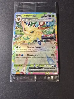 Pokemon TCG Prismatic Evolutions Leafeon ex 006/131 Stamped Promo Card Sealed - Image 1