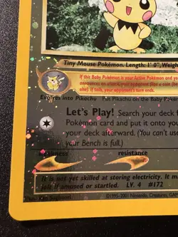 Pichu Promo 35 WoTC Black Star Promo Pokemon Card Holo Foil Rare Near Mint - Image 5