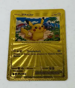 Lot of 4 Golden Pikachu Pokemon Cards (Description below) - Image 2